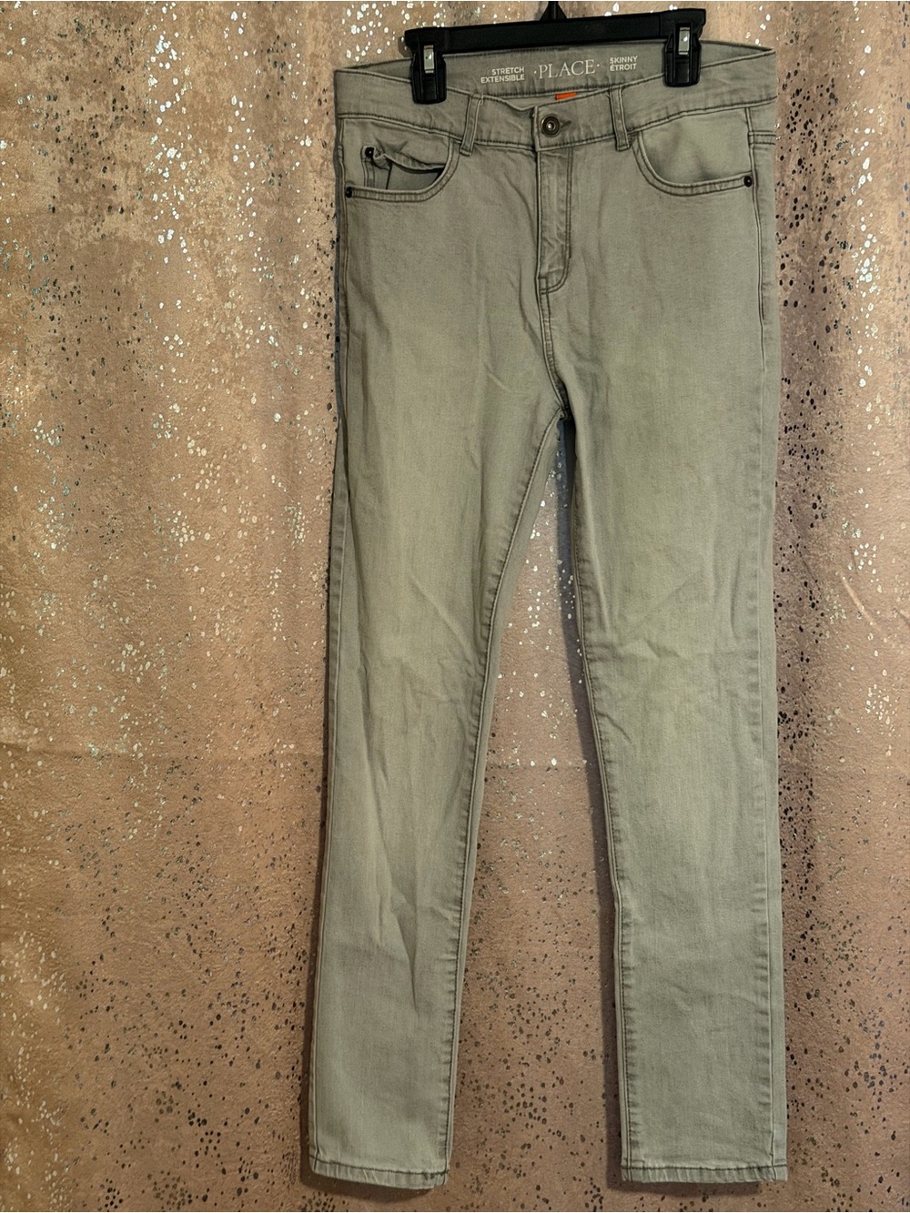 The Children's Place Olive Green Skinny Jeans - Stretch Fit